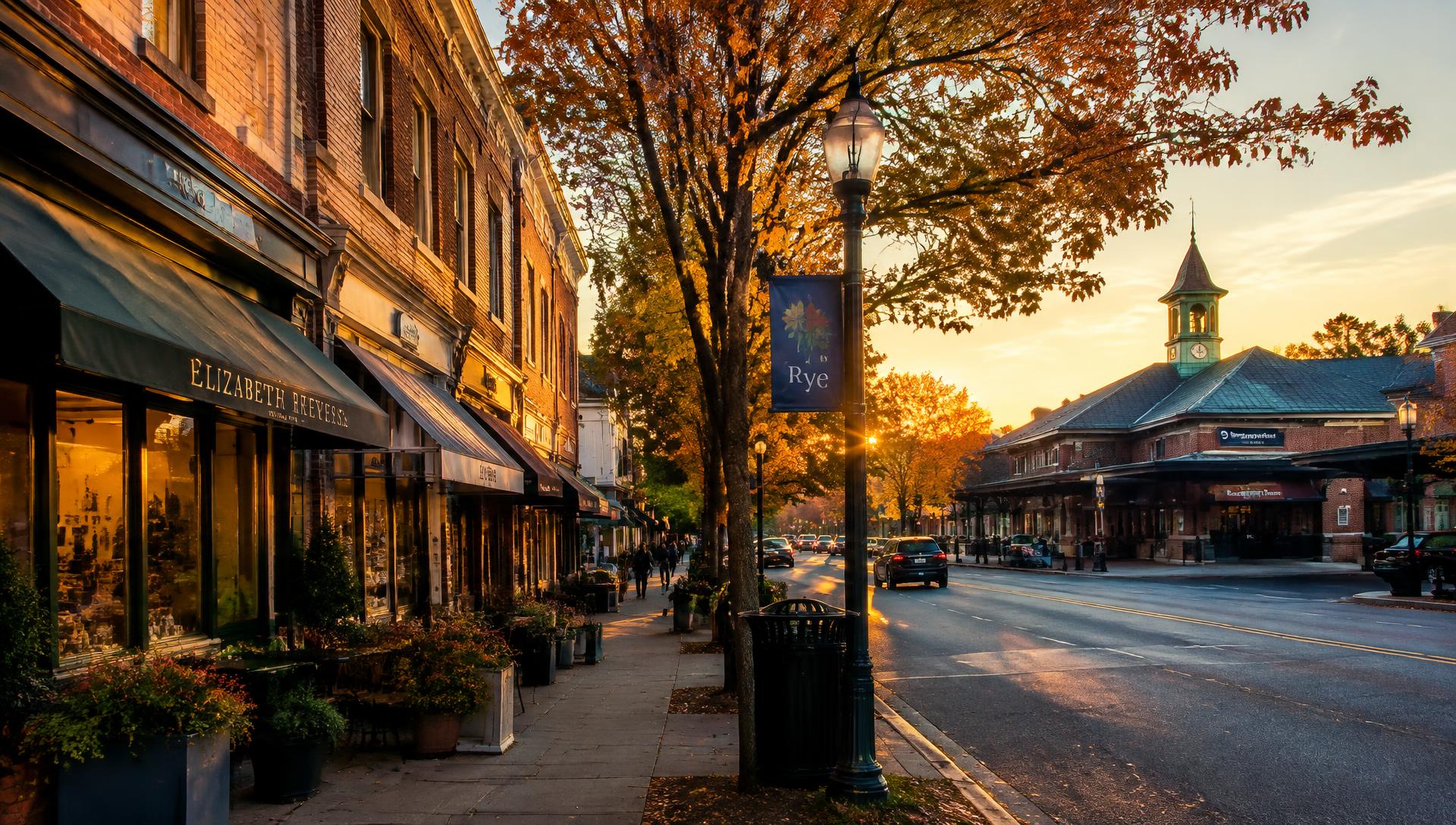 Downtown Harrison at golden hour